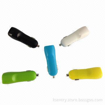 Colourful Dual USB Car Charger for iPad/Tablet PC